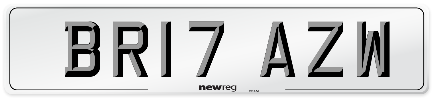 BR17 AZW Number Plate from New Reg